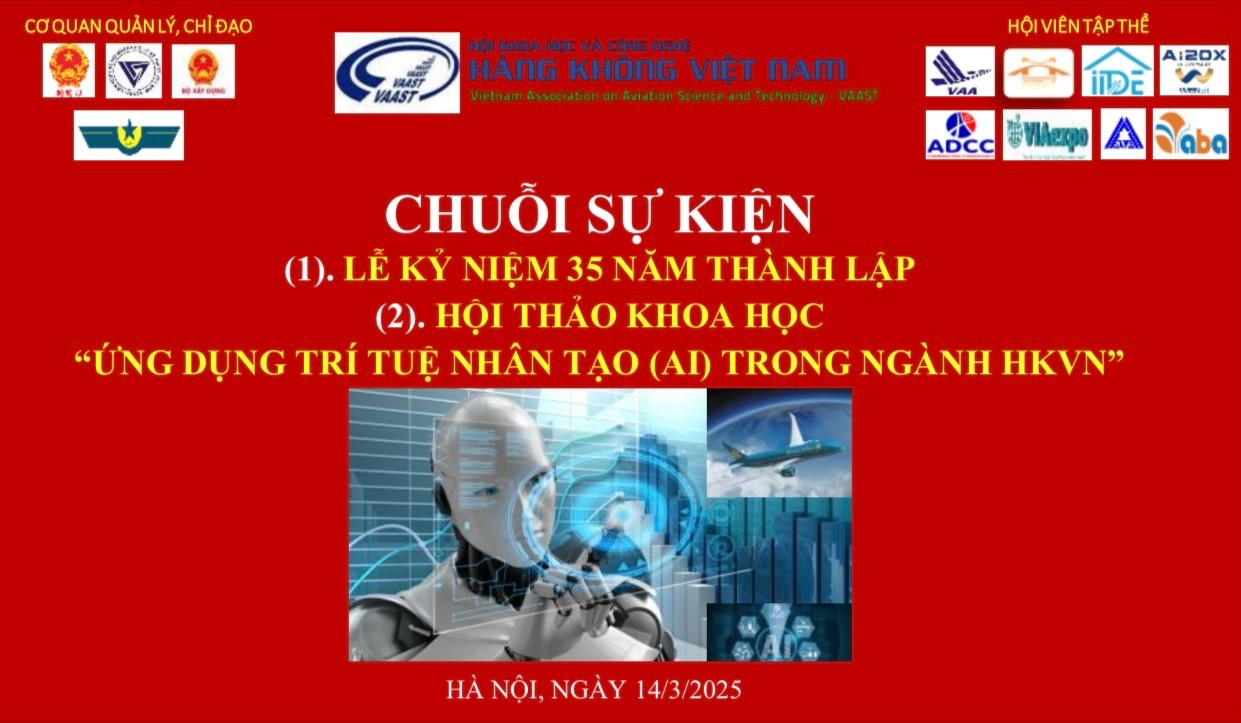 Kỷ niệm 35 thành lập VAAST và Hội thảo khoa học “Ứng dụng AI trong ngành HKVN”